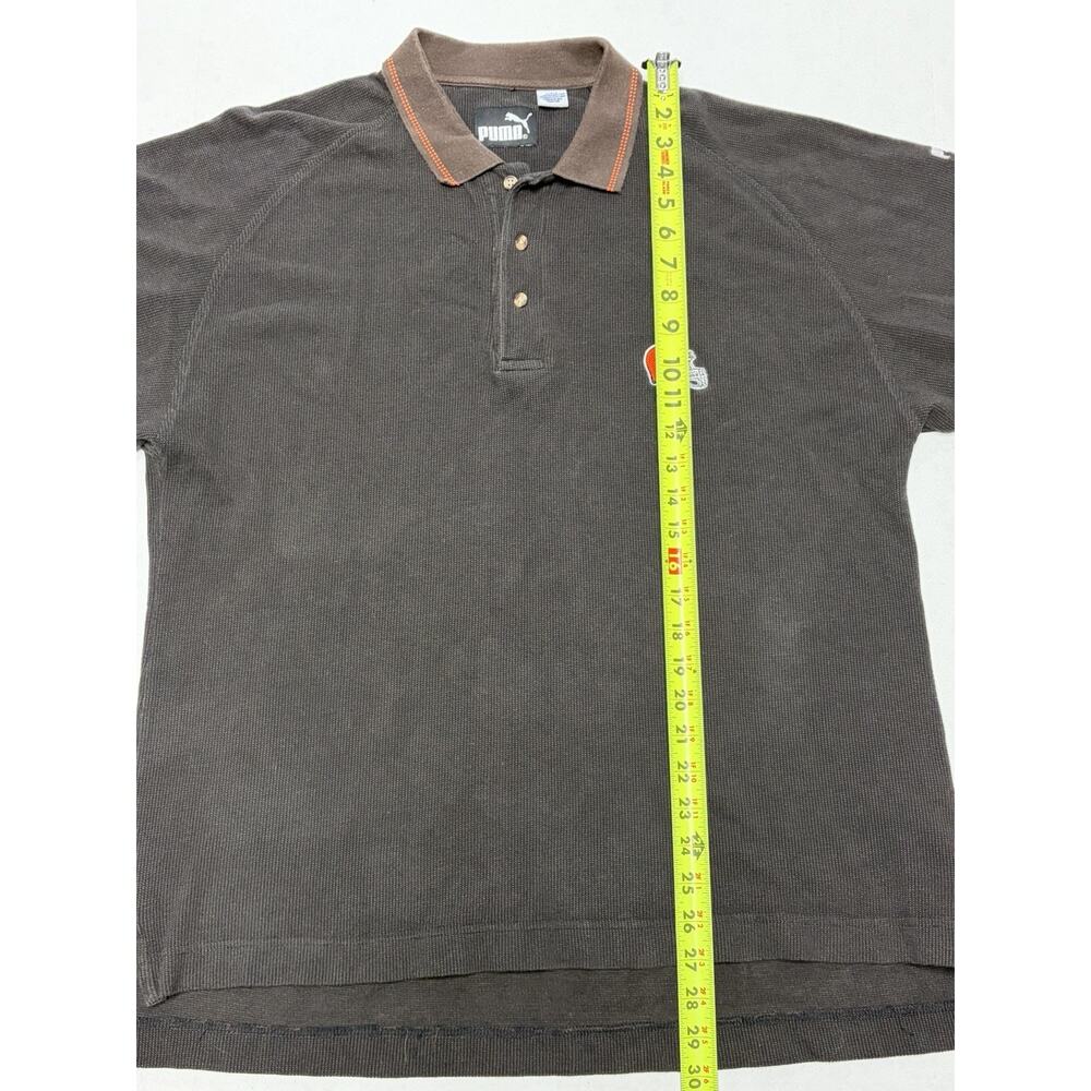 VTG 90’s Clevland Browns Men’s Puma Polo Shirt Size Large - Picture 5 of 8